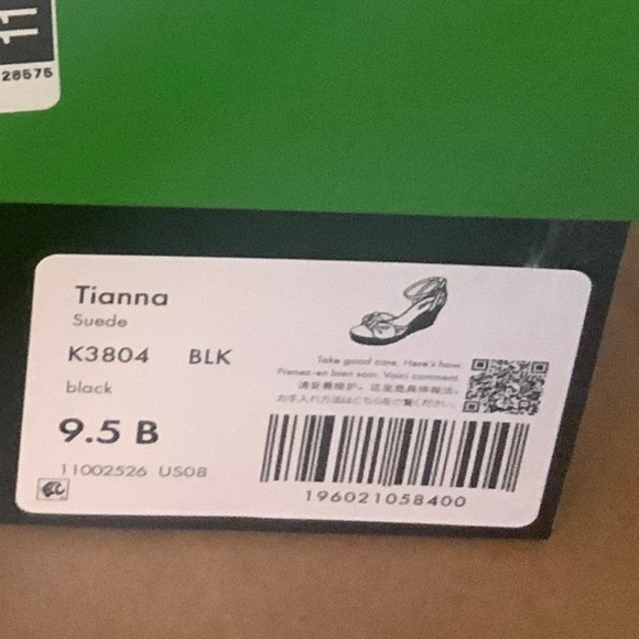 Kate Spade Tianna Espadrille Wedges Black Suede Leather Platform Sandal Pump 9.5 - Picture 16 of 16